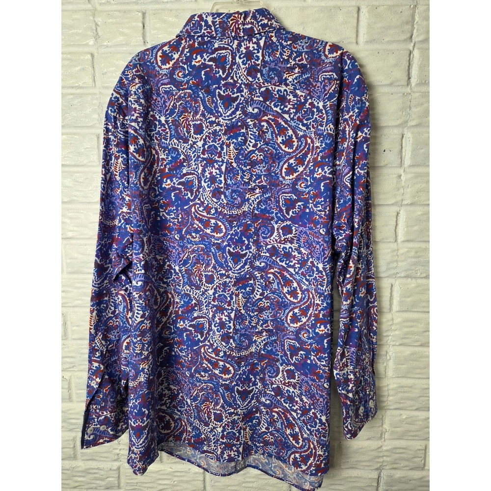 NWT Cremieux Premium Denim Mens 3XB Shirt Multi Color Paisley Artsy Stretch - Picture 6 of 9